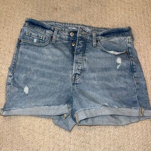 Old Navy Women's Distressed Light Blue Jean Shorts